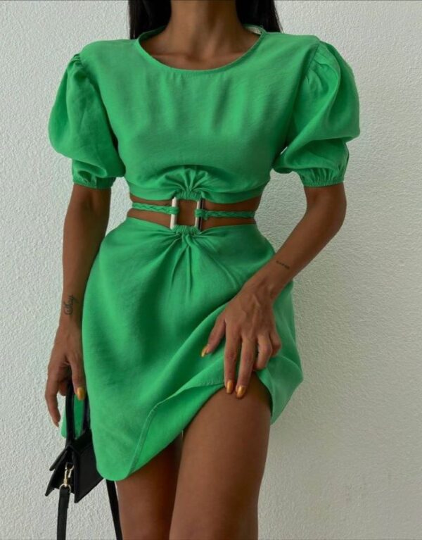 Rochie cu decupaje SONYA verde